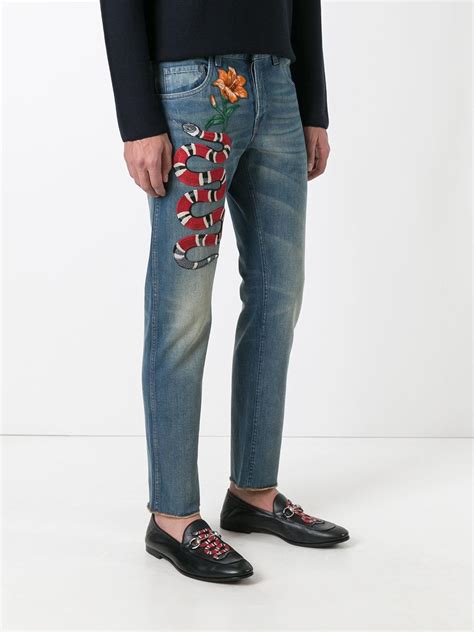 gucci herren jeans|gucci jeans with snake.